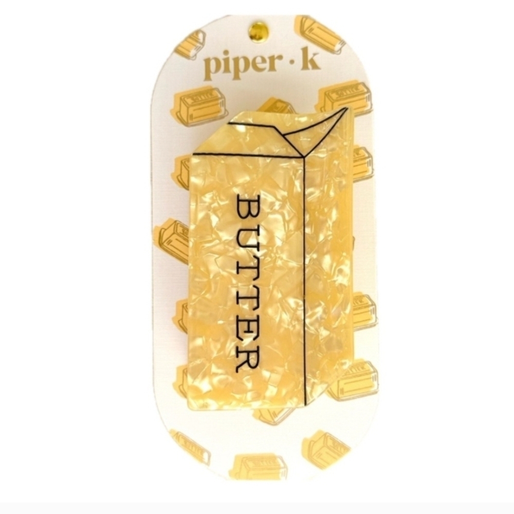 🧈▪️Piper K▪️ Adorable Yellow Butter Stick Hair Claw Clip